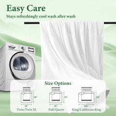 TEXARTIST Cooling Blanket for Hot Sleepers, Cooling Comforter Queen Size, Cold Blanket Summer Lightweight Breathable Soft Comforter to Stay Ice Cool for Night Sweats, Machine Washable White (90"x90")