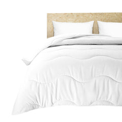 ICEPLUTO Comforter Queen Size, All Season Duvet Insert, White Lightweight Quilt, Down Alternative Oeko-Tex Hotel Comforter with Corner Tabs (White, Queen 88x88 Inches)