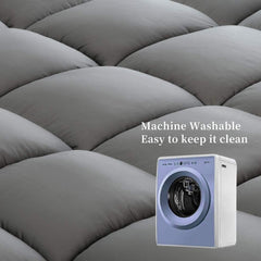 COONP Full XL Mattress Topper, Extra Thick Mattress Pad Cover, Cooling Pillowtop with 8-21 Inch Deep Pocket 3D Snow Down Alternative Fill(Grey, Full XL-54"x80")